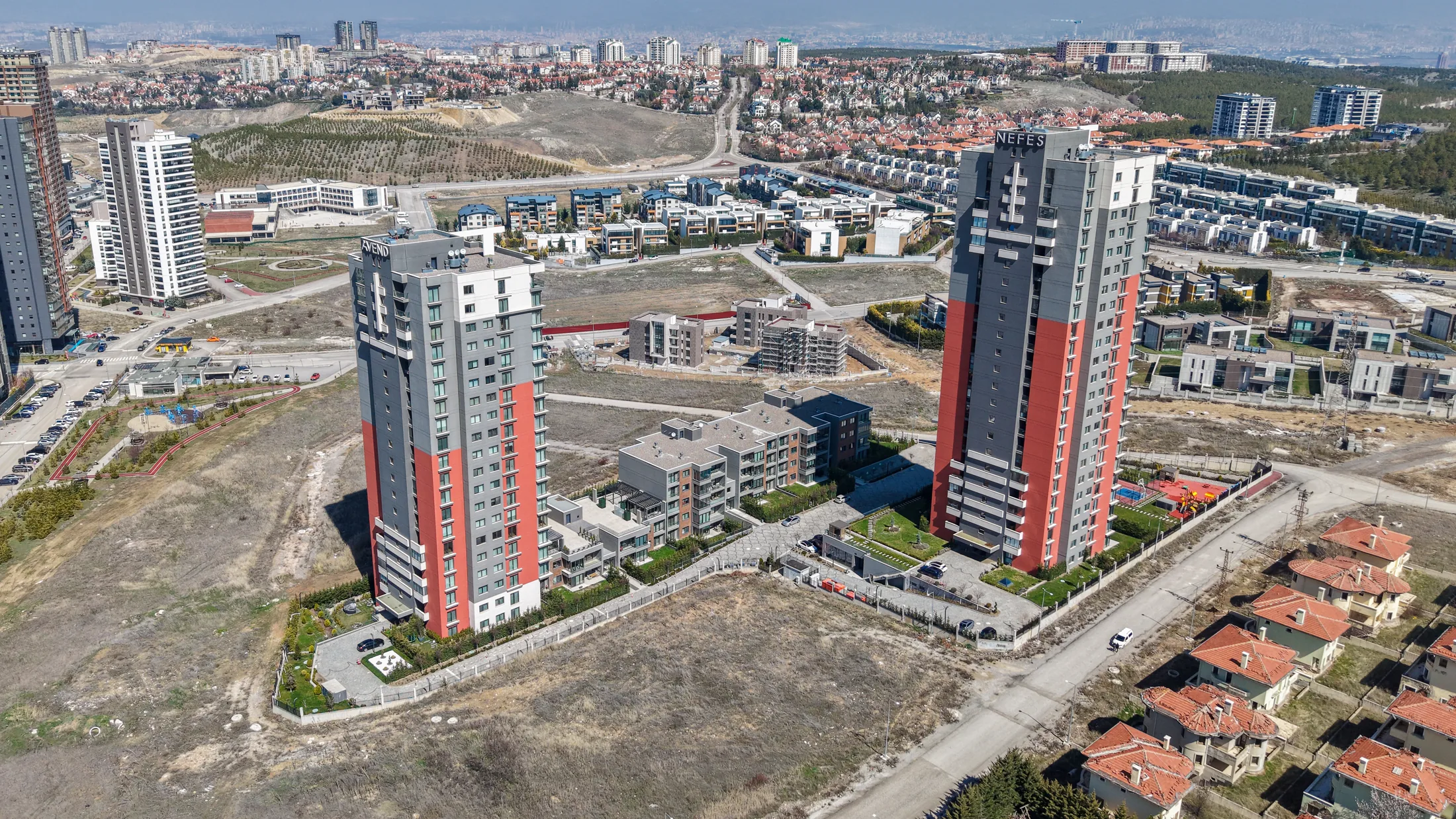 Avend Nefes tamamlanmış yapılarının gerçek hava görünümü
